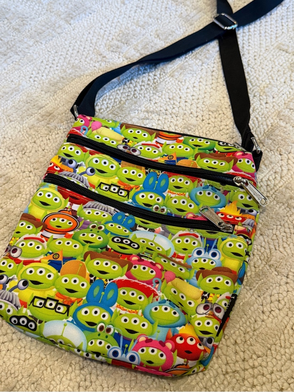 Disney Loungefly Crossbody Bag with Pixar Toy Story Alien Print